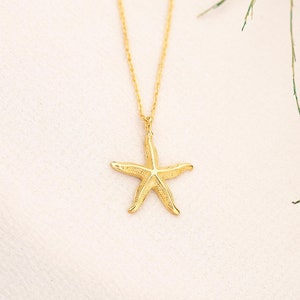 Gold Starfish Necklace - Sea Star Necklace - Silver Starfish Jewelry - Gift For Her - Ocean Jewelry - Valentines Gifts - Mother&#39;s Day Gifts