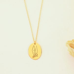 Doppel Hand Halskette - Doppel Hand Anhänger - Zwei Hand Schmuck - Geschenke für Sie - Hand Halskette halten - Liebhaber Halskette - Muttertagsgeschenk