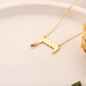 Halloween Jewelry - Gold Vampire Bite Necklace - Vampire Pendant - Gift For Halloween - Gifts For Her - Gifts For Love - Valentines Day