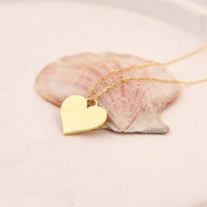 Collier petit coeur doré - Pendentif coeur amour en argent - Bijoux délicats avec breloque coeur - Bijoux coeur amour - Saint Valentin - Saint Valentin - Amour