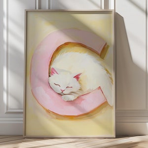 Letra C del alfabeto de gato para guardería, decoración de guardería, arte de pared de animales para habitación de bebé, letrero de letras personalizado para guardería, letrero de letras pastel para guardería