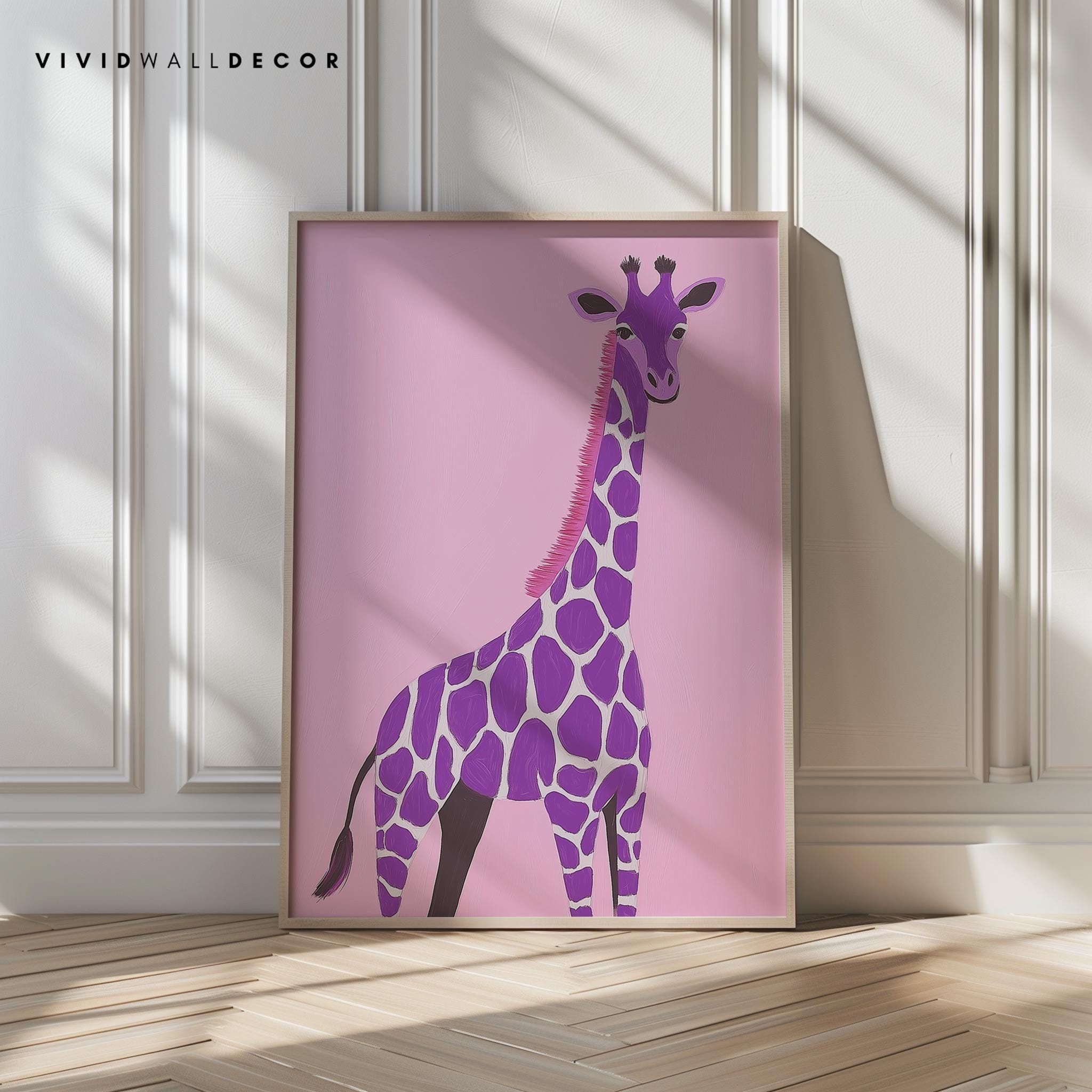 Purpledip Arazzo In Cotone Con Giraffe – Poster Da Parete Bohémien 101x76 Cm