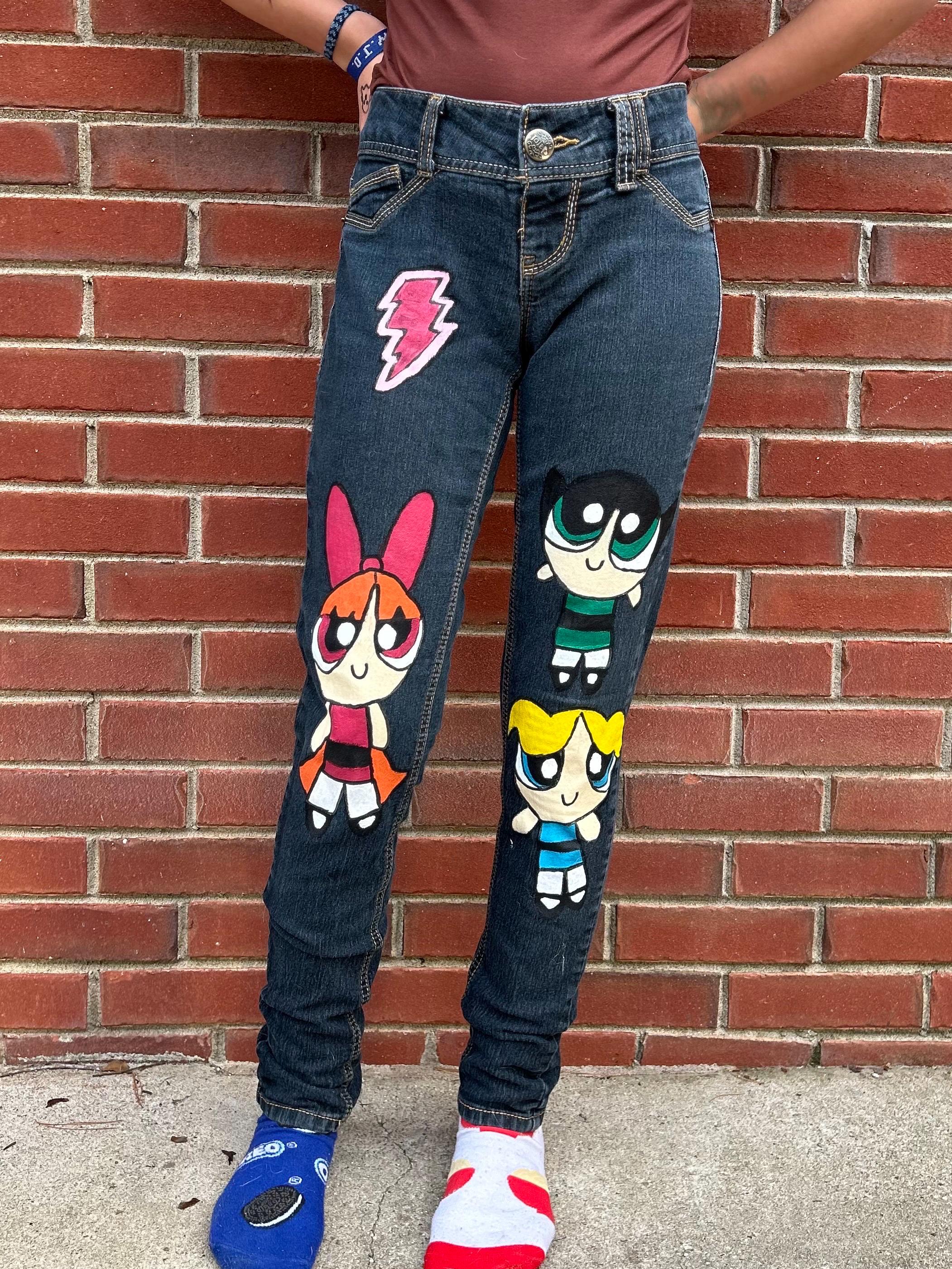 Powerpuff Girls Jeans Etsy