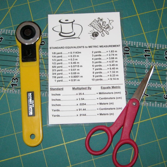 Sewing Measurement Conversion Chart