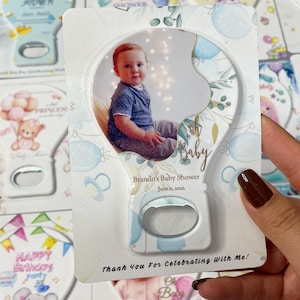 Customized Baby Shower Baby Shower Gifts Birthday Event Baby Shower Gift Magnet Bottle Opener Baby Shower Favors Personalized Baptism Magnet
