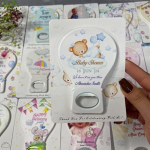 Bomboniere personalizzate per baby shower, regali personalizzati per baby shower, calamite souvenir per baby shower, apribottiglie bomboniere per baby shower per ragazze e ragazzi