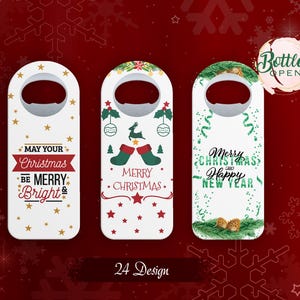 Customizable Christmas Bottle Opener Magnet: Party Favor Souvenir
