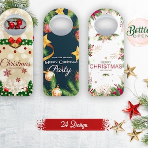 Aanpasbare magneet flesopener kerst: souvenir feestbedankje