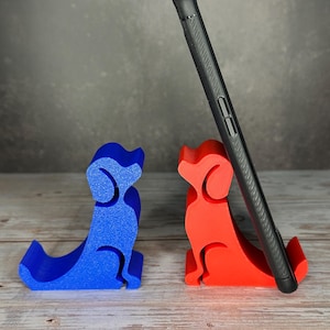 3D Printed Dog Phone Holder: Quirky Desk Decor, Practical Gift