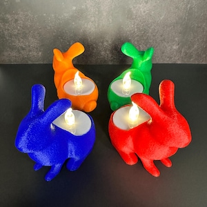3D Printed Bunny Tealight Holder: Easter Spring Decor