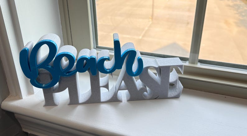 3D Printed Beach Please Sign: Sassy Beach House Decor - Etsy