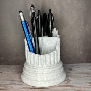 Roman Pillar Pen Holder: Ancient Rome Column Desk Decor image 8