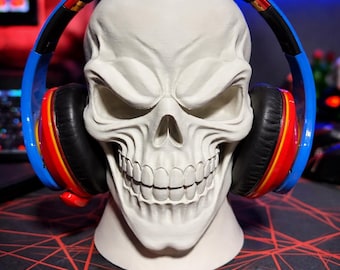 Skull Headphone Stand for Gamers Desk Headphone Holder