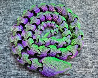 3D Printed Articulated Snake: Flexible Desk Decor