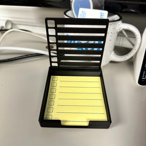 3D Printed Sticky Note Holder: To-Do List Desk Organizer