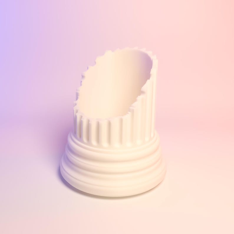 Roman Pillar Pen Holder: Ancient Rome Column Desk Decor Open