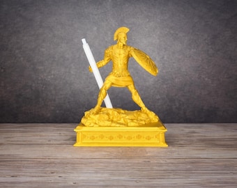 Spartan Warrior Pen Holder: 3D Printed Desk Decor