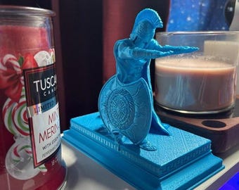 3D Printed Spartan Pen Holder: Desk Organizer, Warrior Decor