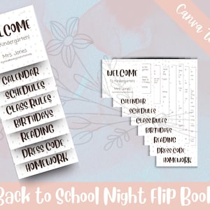 Back to School Night Flip Book