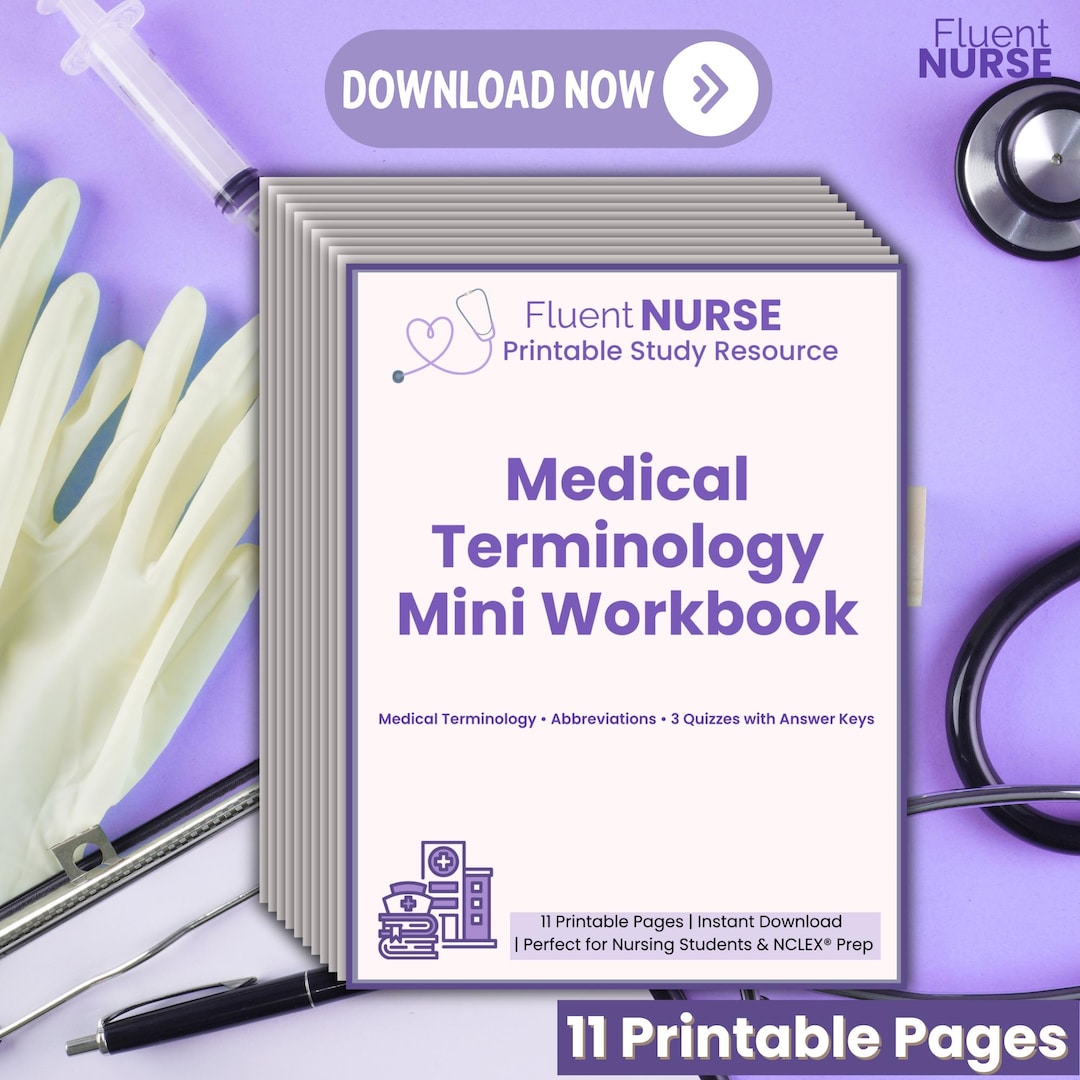 Medical Terminology Mini Workbook | Nursing Prefixes, Suffixes ...