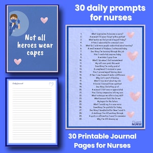 Nurse Self-Care Journal: 30-Day Reflection, Gratitude Prompts (Digital Download)