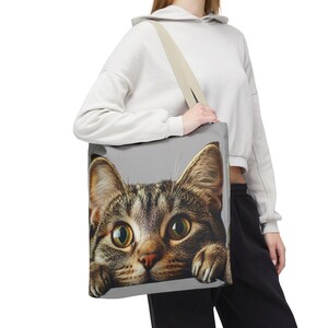 Cute Cat Tote Bag - Purrfect for Animal Lovers, Gift for Cat Owners, Pet Lover Purse, Trendy Shopping Bag, Everyday Use