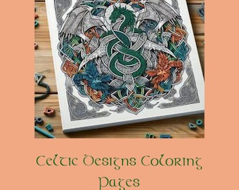 25 páginas para colorear con diseños celtas - Descarga digital para adultos y adolescentes