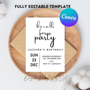 Let&#39;s Celebrate Party Invitation, Surprise Party Invite, Special Event Online Invitation, Lets Celebrate This Calls For A Party Invite