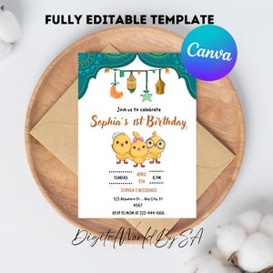 Invitación de Canticos, Canticos, Plantilla de invitación, Fiesta de Canticos, Cumpleaños de Canticos