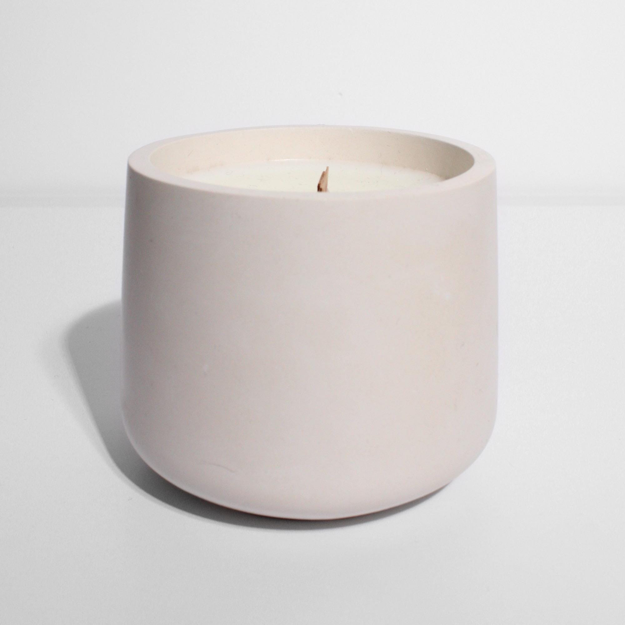 Handmade Candle in a Gypsum Jar, 200 Ml, Wooden Wick, Premium Scents ...
