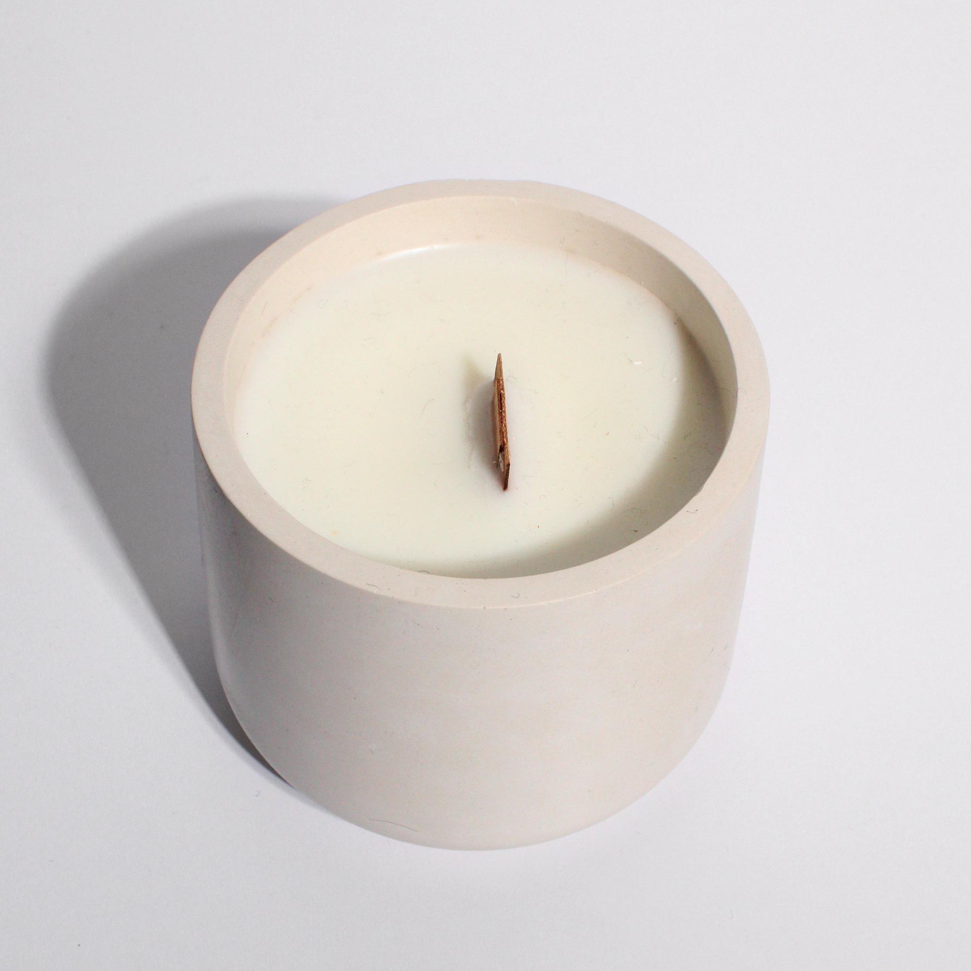 Handmade Candle in a Gypsum Jar, 200 Ml, Wooden Wick, Premium Scents ...