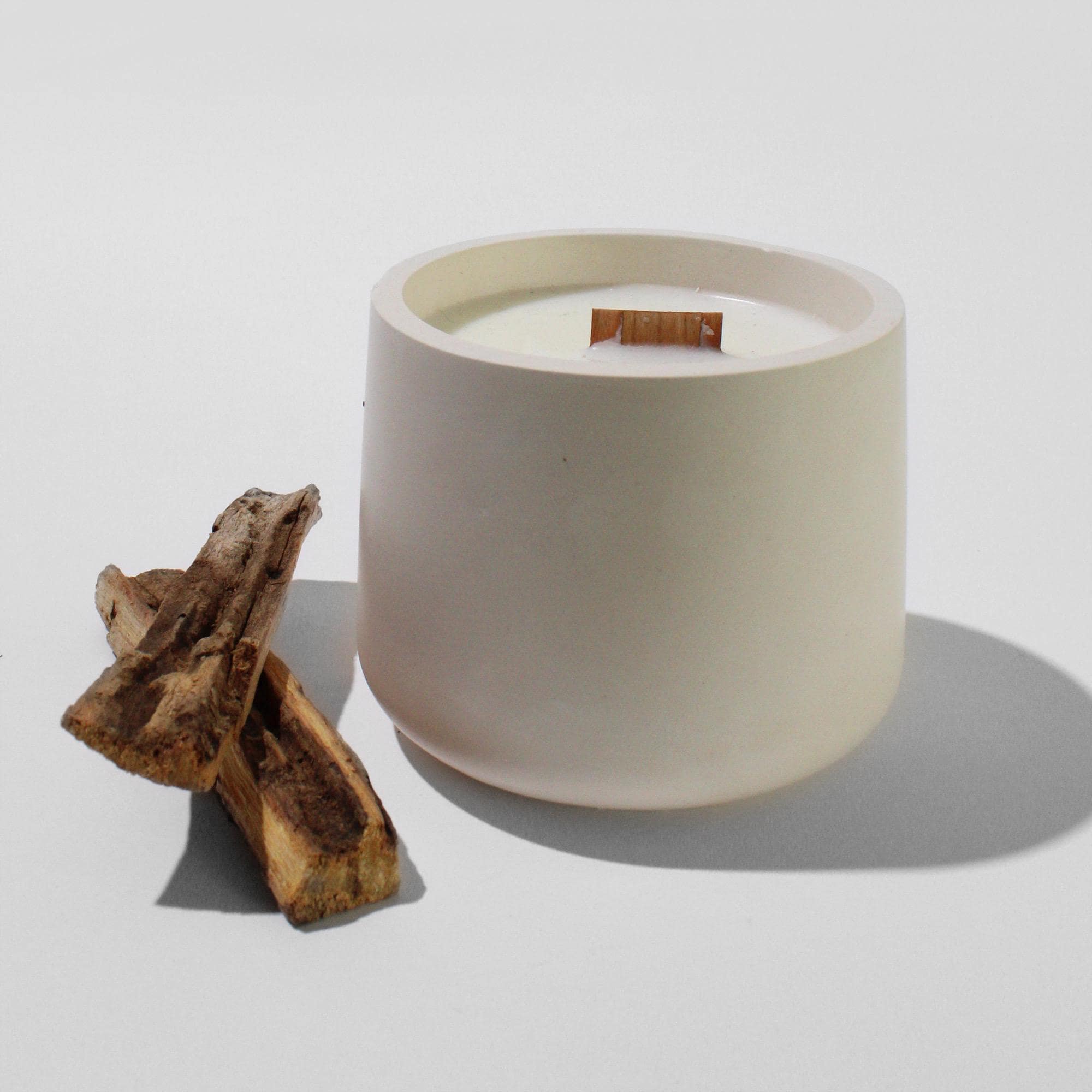 Handmade Candle in a Gypsum Jar, 200 Ml, Wooden Wick, Premium Scents ...