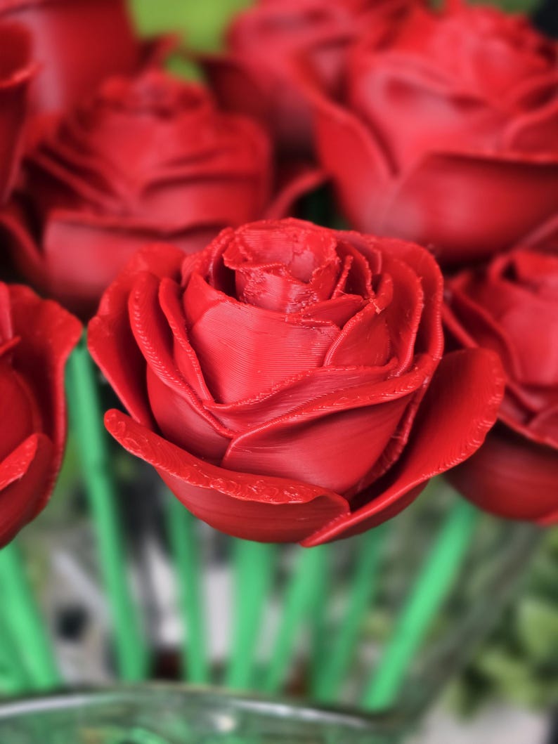3D Printed Rose – Customizable Colors. Listing is for One (1) Rose and ...