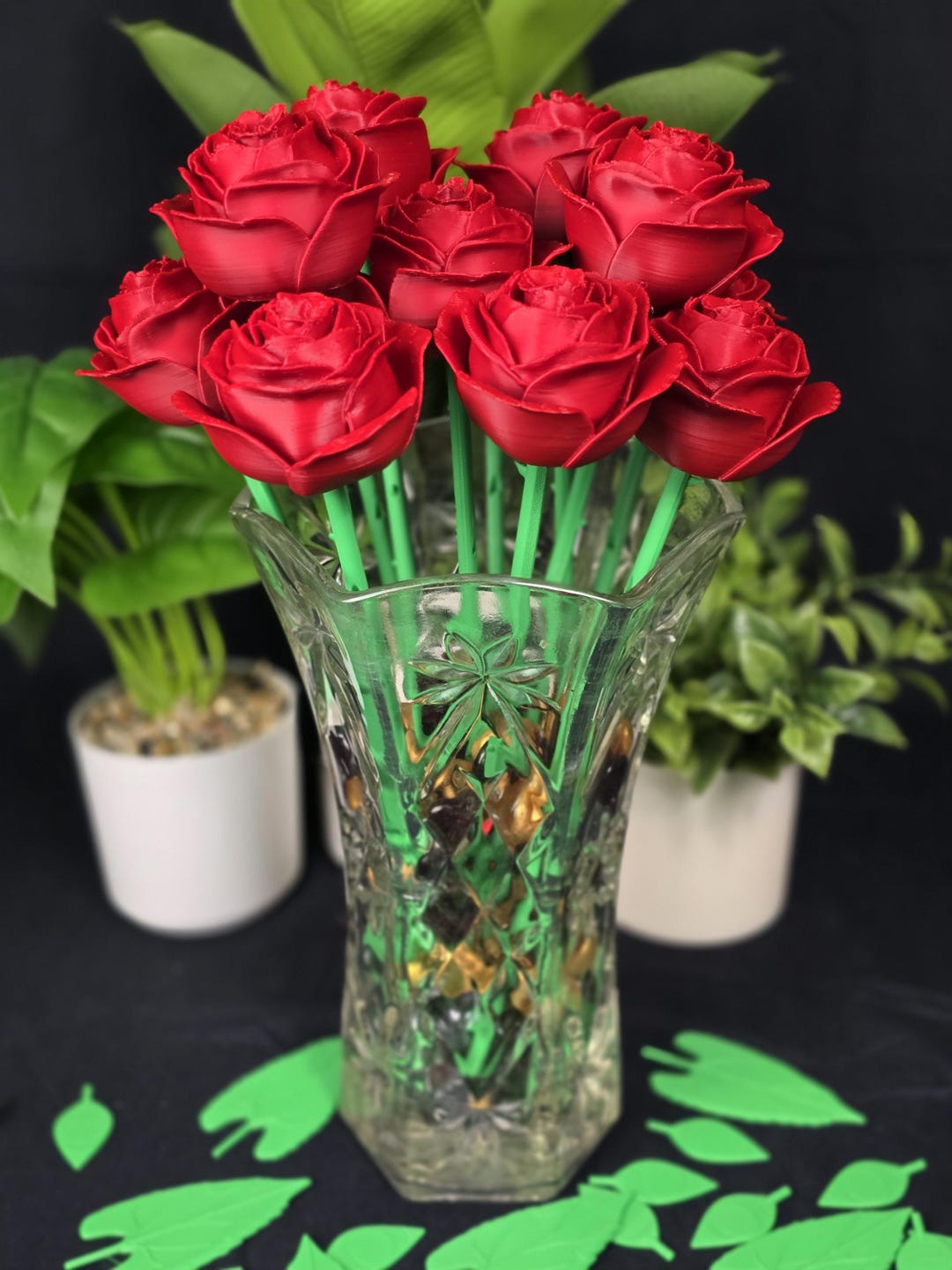 3D Printed Rose – Customizable Colors. Listing is for One (1) Rose and ...