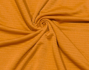 Power Grid Fleece by Polartec.  Performance Knit Fabric in Mustard Yellow *2nds*