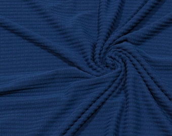 Power Grid Fleece by Polartec.  Performance Knit Fabric in True Blue *2nds*