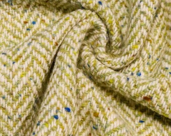 Herringbone Confetti, Tweed Italian Wool Coating Fabric.