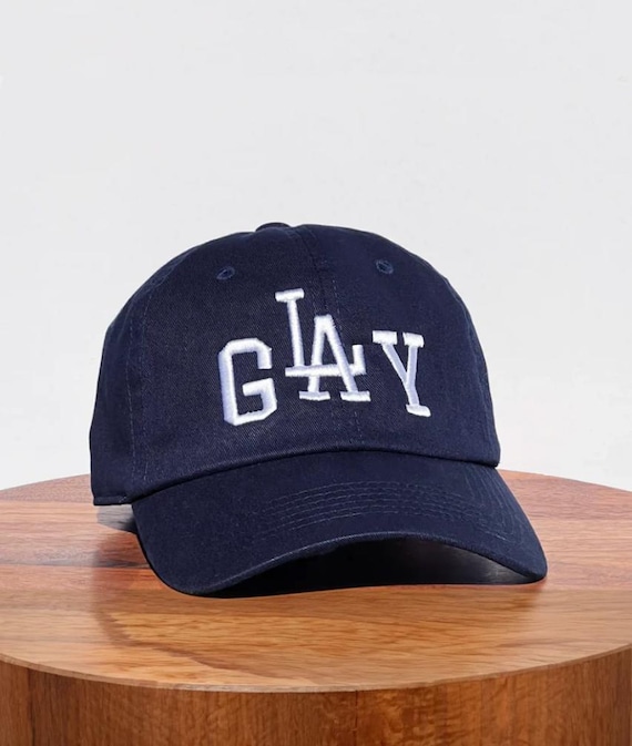 LA Gay Embroidered Baseball Hat | LGBTQ Gift | Subtle Pride Merch
