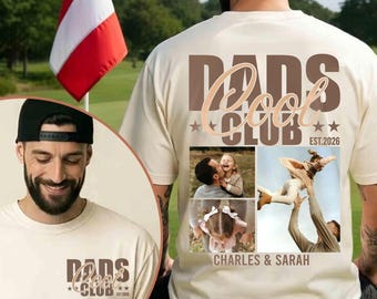 Personalized Photo Your Kid Cool Dad Club Comfort Color T-Shirt, Father's Day T-Shirt Kids Names, Birthday Gift For Dad