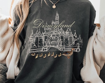 Disneyland Castle Chick Comfort Color Shirt, Trending Unisex Tee, Disneyland Trip Shirt 2026