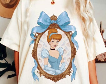 Cinderella Coquette Mirror Bow Comfort Color Shirt, Disney Princess Shirt, Disneyland Trip Shirt 2026