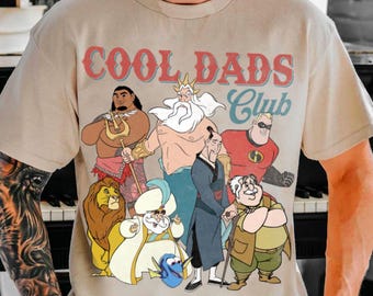 Cool Dads Club Triton Simba Comfort Color T-Shirt, Valentine Gift, Trending Unisex Tee, Disneyland Vacation Trip Gift 2025