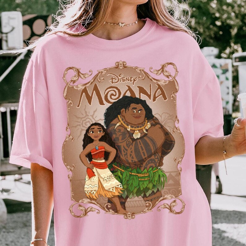 Disney Moana Comfort Color Shirt, Maui Baby Moana Tee, Disney Princess Group T-shirt, Disneyland Trip Shirt 2026 bild 5