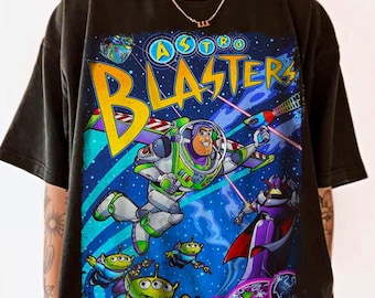 Buzz Lightyear Blasters Astro Vintage Comfort Color T-Shirt, Valentine Gift, Trending Unisex Tee, Disneyland Vacation Trip Gift 2025