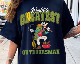 World's Greatest Outdoorsman Goofy Dad Fishing Retro T-Shirt, Goofy Movie Shirt, Trending Unisex Tee, Disneyland Vacation Trip Gift 2025