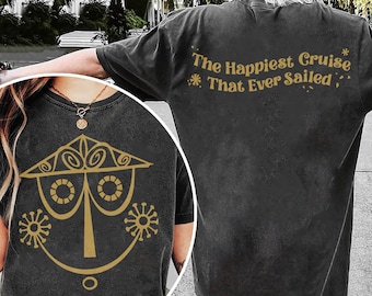 Camiseta "It's A Small World" de colores cómodos, camiseta "Happiest Cruise", ropa para viajes a Disneyland.