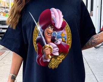 Captain Hook Comfort Color T-Shirt, , Trending Unisex Tee, Disneyland Vacation Trip Gift 2025
