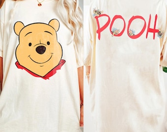 Pooh Big Face Comfort Color T-Shirt, Valentine Gift, Trending Unisex Tee, Disneyland Vacation Trip Family Gift 2025
