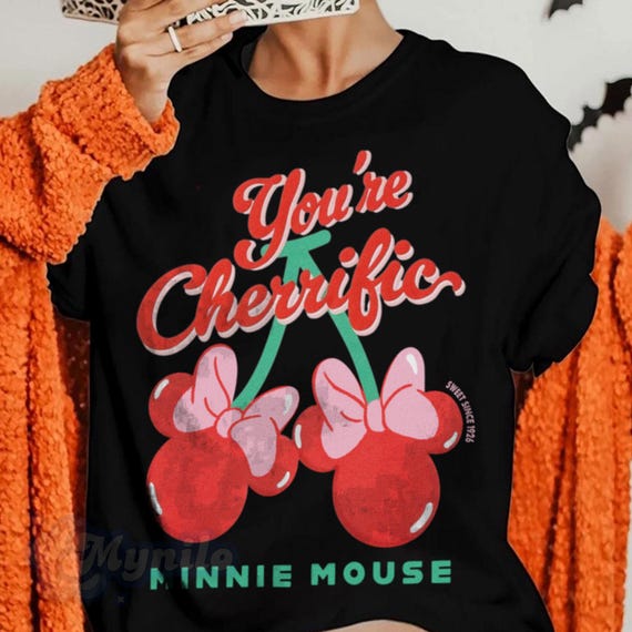 You're Cherrific Minnie Mouse Comfort T-Shirt,Trending Unisex Tee, Disneyland Vacation Trip Gift 2025