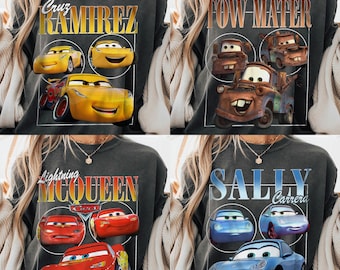 Custom Car Team Movies Pixars Comfort Color T-Shirt, Valentine Gift, Trending Unisex Tee, Disneyland Vacation Trip Gift 2025